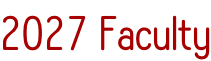 2027 Faculty